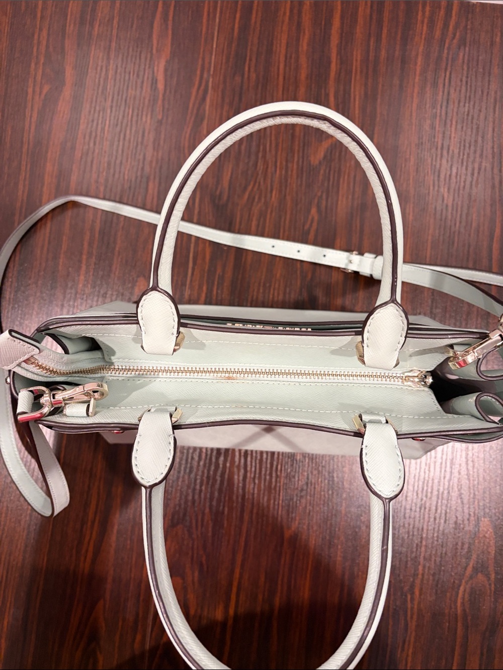 Kate Spade Staci Mint Green Purse with removable strap - Picture 4 of 15